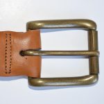 Luxury Women’s Leather Belt Gold Buckle 110cm 